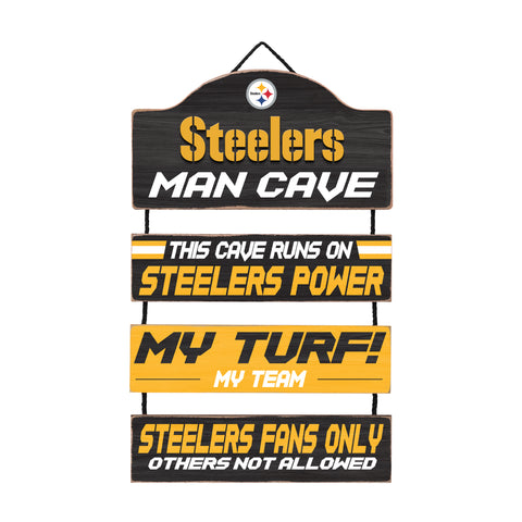 Pittsburgh Steelers Man Cave Dangle Sign