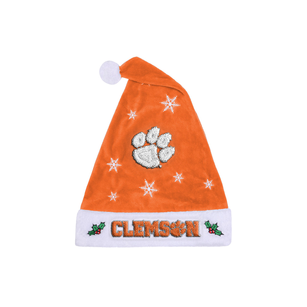 Clemson Tigers Embroidered Santa Hat
