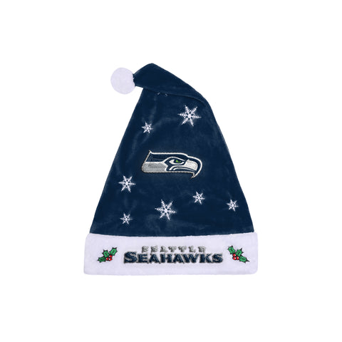 Seattle Seahawks Embroidered Santa Hat