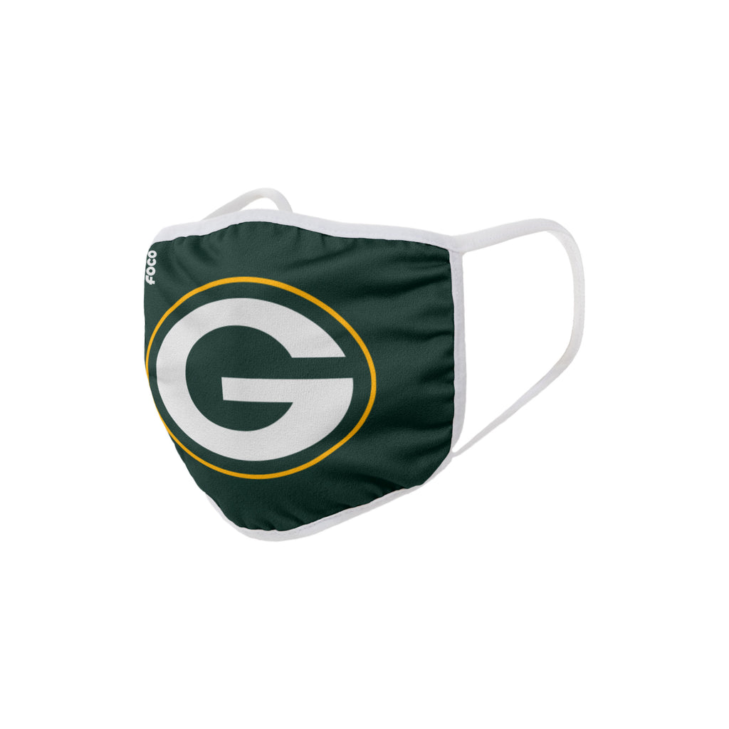 Green Bay Packers Solid Big Logo Face Cover Mask
