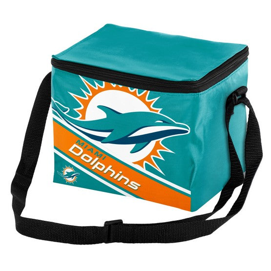Miami Dolphins Big Logo with Stripe 6 Pack Lunch Bag