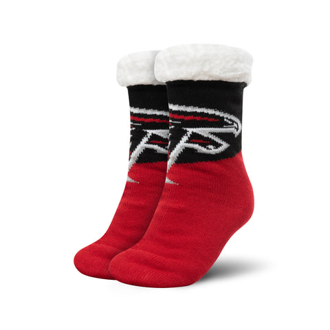 Atlanta Falcons Colorblock Footy Slipper Socks