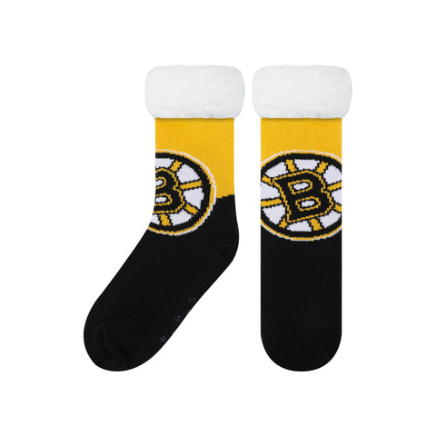 Boston Bruins Colorblock Footy Slipper Socks