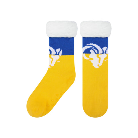 Los Angeles Rams Colorblock Footy Slipper Socks