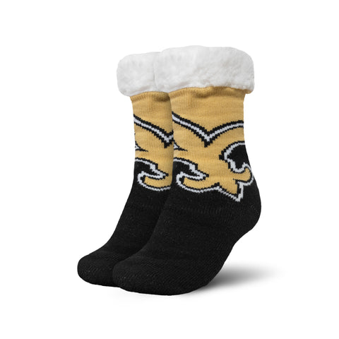 New Orleans Saints Colorblock Footy Slipper Socks