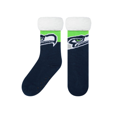 Seattle Seahawks Colorblock Footy Slipper Socks