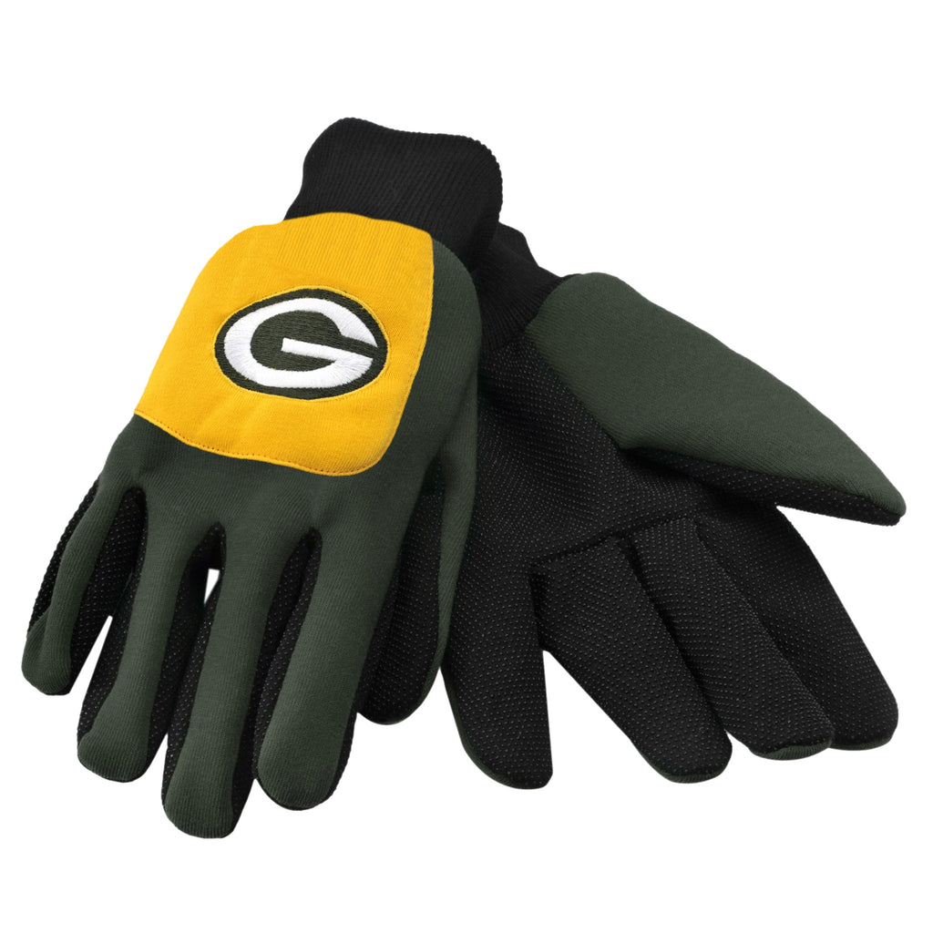 Green Bay Packers Color Block Utility Gloves