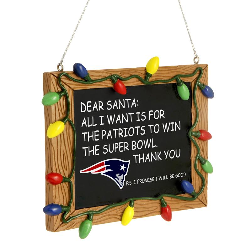 New England Patriots Chalkboard Ornament