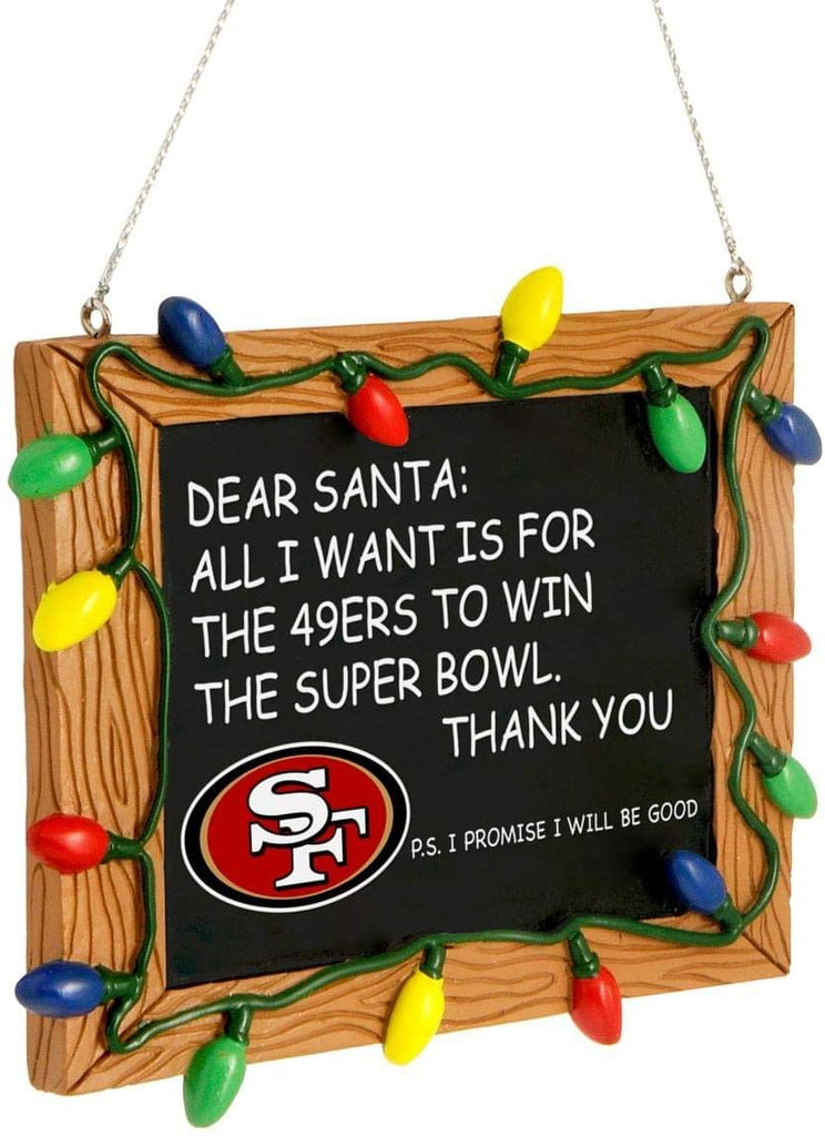 San Francisco 49ers Chalkboard Ornament