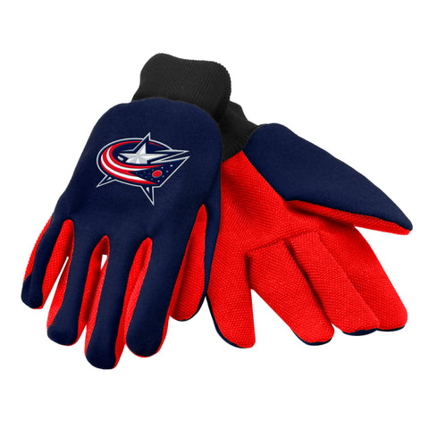 Columbus Blue Jackets Colored Palm Gloves