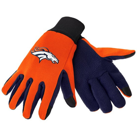 Denver Broncos Retro Color Texting Gloves
