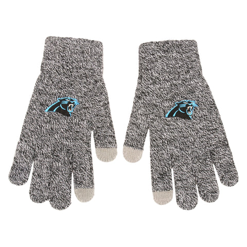 Carolina Panthers Gray Knit Gloves