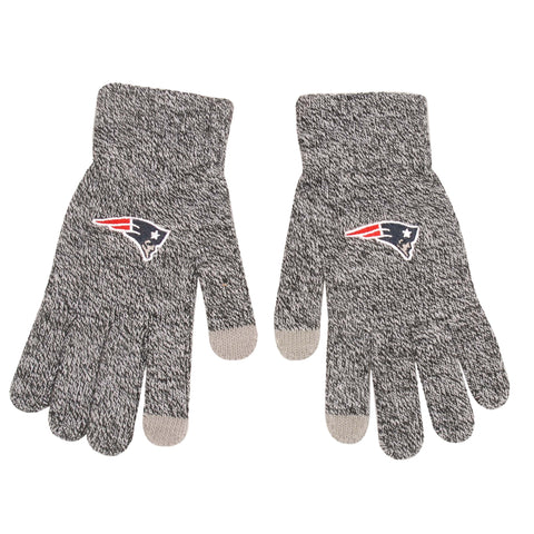 New England Patriots Gray Knit Gloves