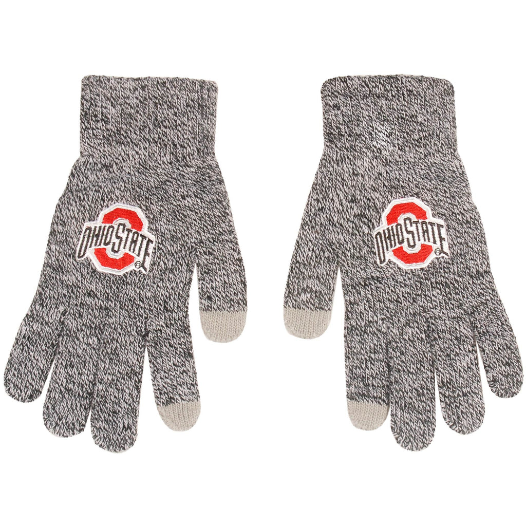 Ohio State Buckeyes Gray Knit Gloves