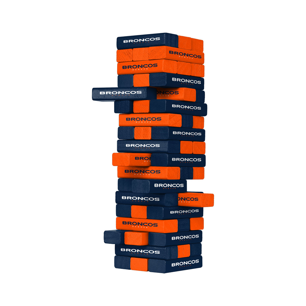 Denver Broncos Jenga Stackable Blocks Game
