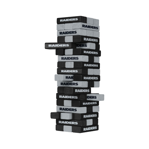 Las Vegas Raiders Jenga Stackable Blocks Game