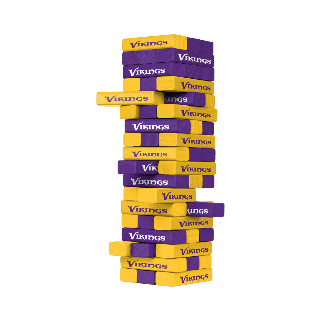 Minnesota Vikings Jenga Stackable Blocks Game