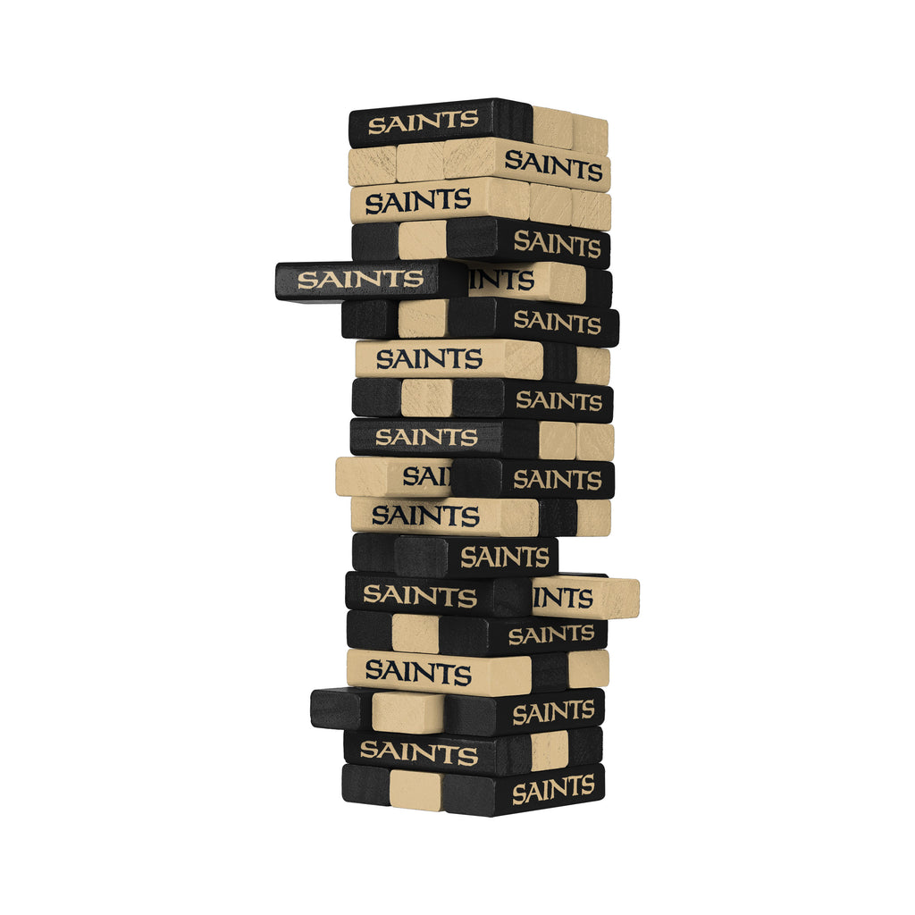 New Orleans Saints Jenga Stackable Blocks Game