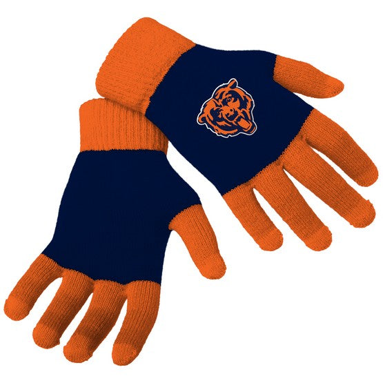 Chicago Bears Knit Colorblock Gloves