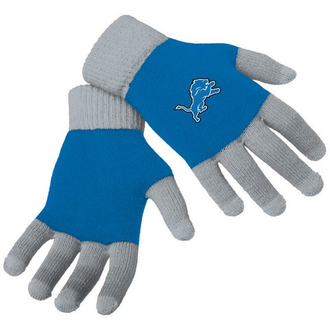 Detroit Lions Knit Colorblock Gloves