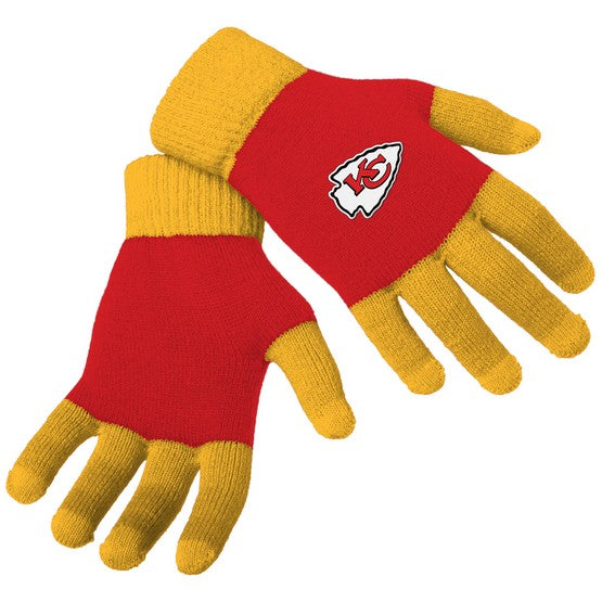chiefs handschuhe Kansas City Chiefs Knit Colorblock Gloves