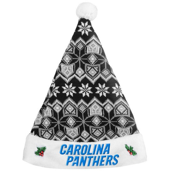Carolina Panthers Knit Santa Hat