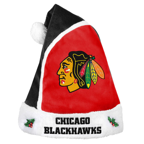 Chicago Blackhawks Multi Color Santa Hat