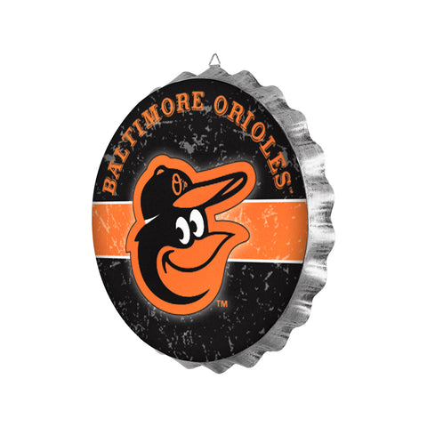 Baltimore Orioles Metal Distressed Bottle Cap Sign