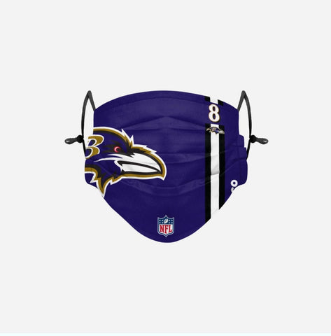 Baltimore Ravens Lamar Jackson On-Field Sideline Big Logo Adjustable Face Cover
