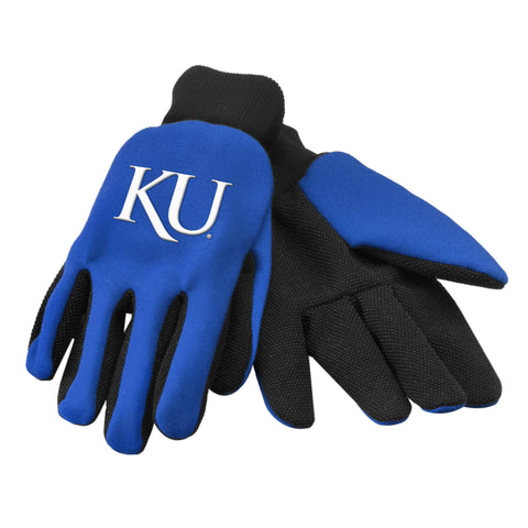 Kansas Jayhawks Raised Logo Gloves