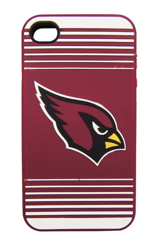 Arizona Cardinals iPhone 4 Silicone Case with Striped Logo