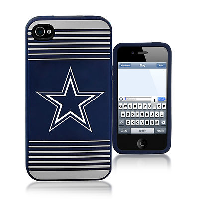 Dallas Cowboys iPhone 4 Silicone Case with Striped Logo