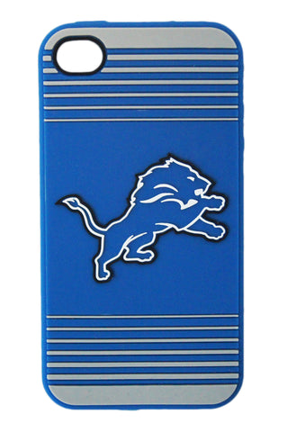 Detroit Lions iPhone 4 Silicone Case with Striped Logo