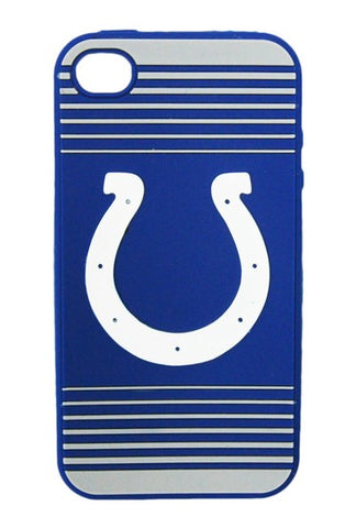 Indianapolis Colts iPhone 4 Silicone Case with Striped Logo
