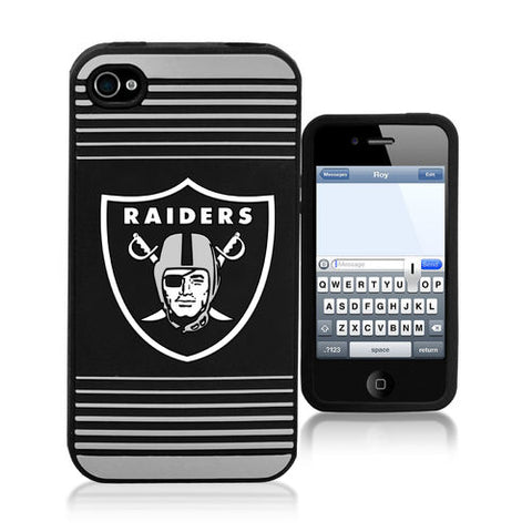 Las Vegas Raiders iPhone 4 Silicone Case with Striped Logo