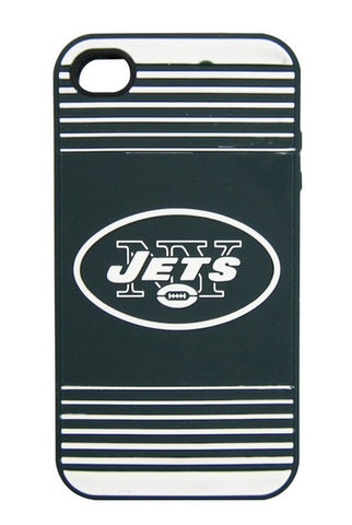 New York Jets iPhone 4 Silicone Case with Striped Logo