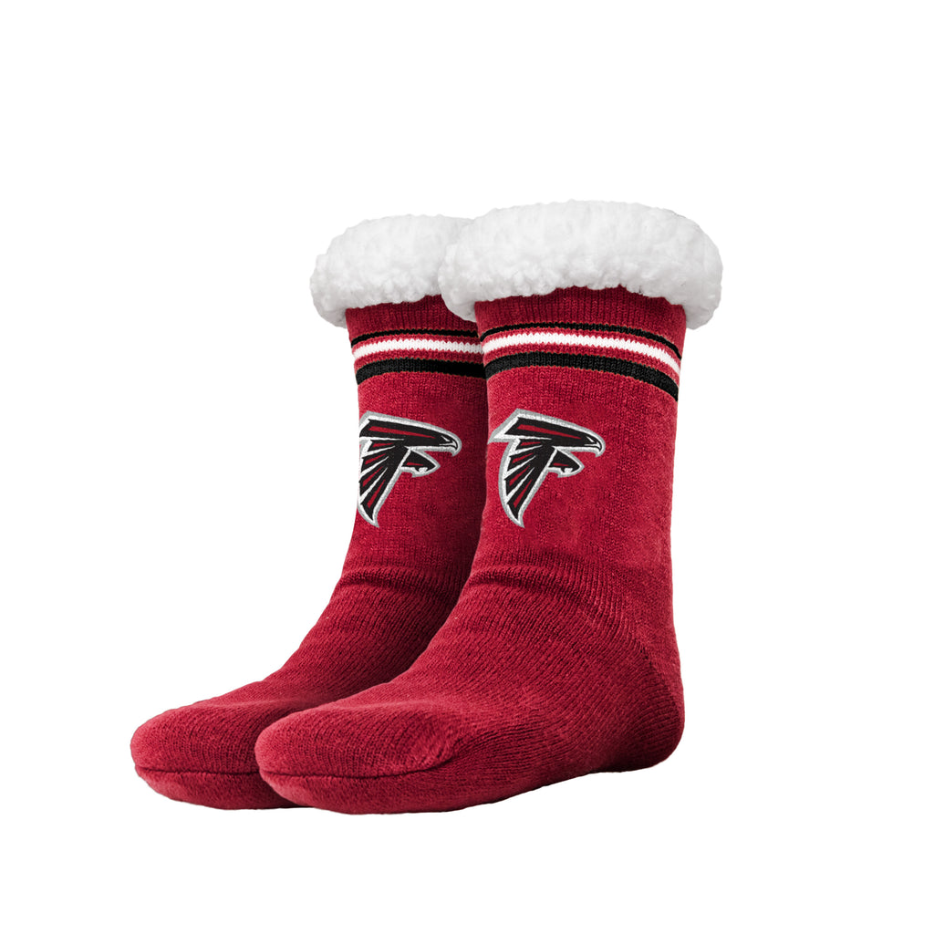Atlanta Falcons Stripe Logo Tall Footy Slipper Socks