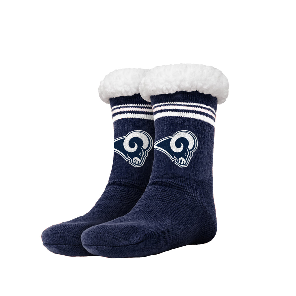 Los Angeles Rams Stripe Logo Tall Footy Slipper Socks