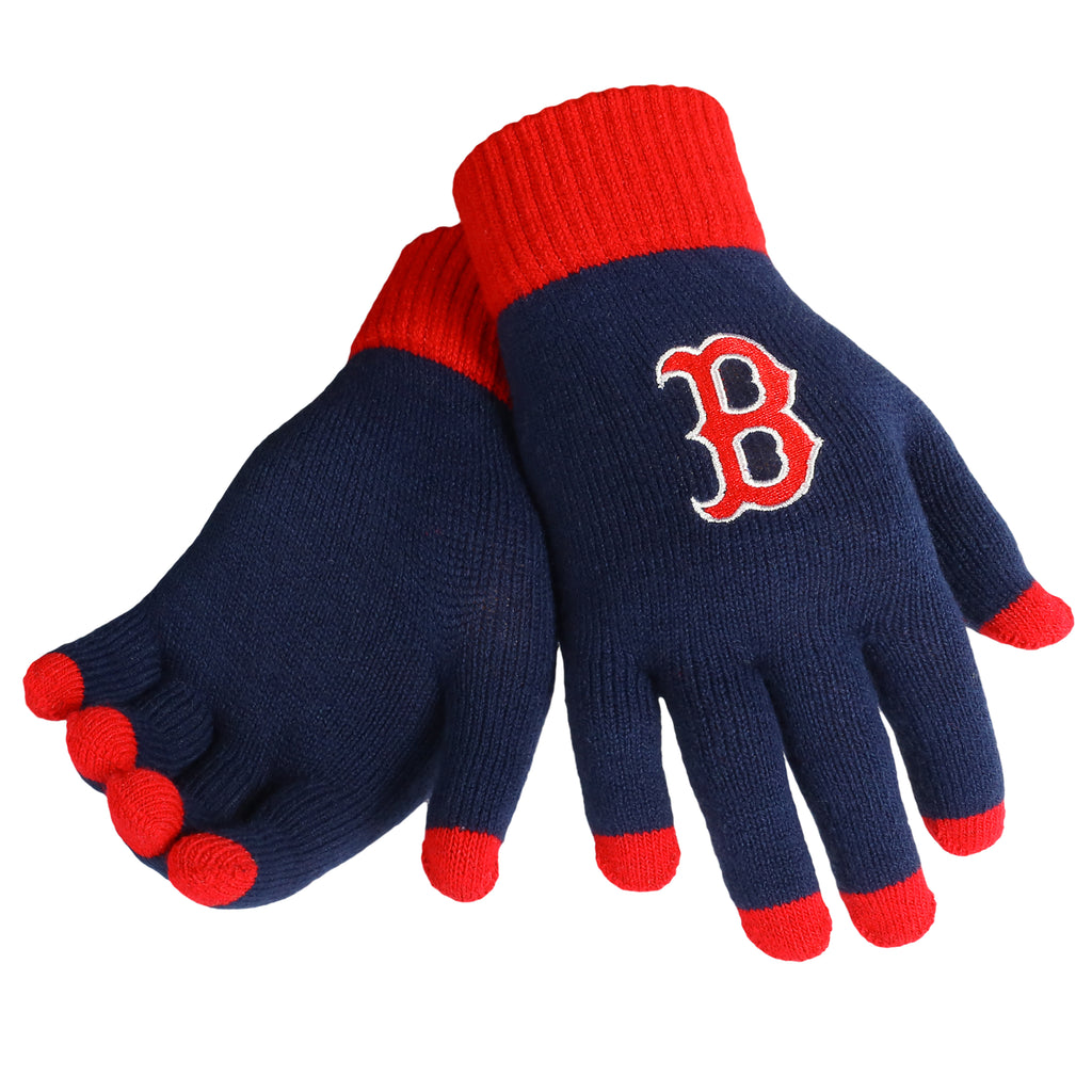 Boston Red Sox Solid Knit Text Glove