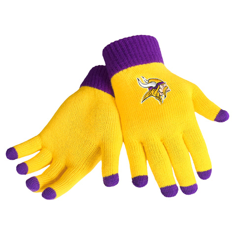 Minnesota Vikings Solid Knit Text Glove