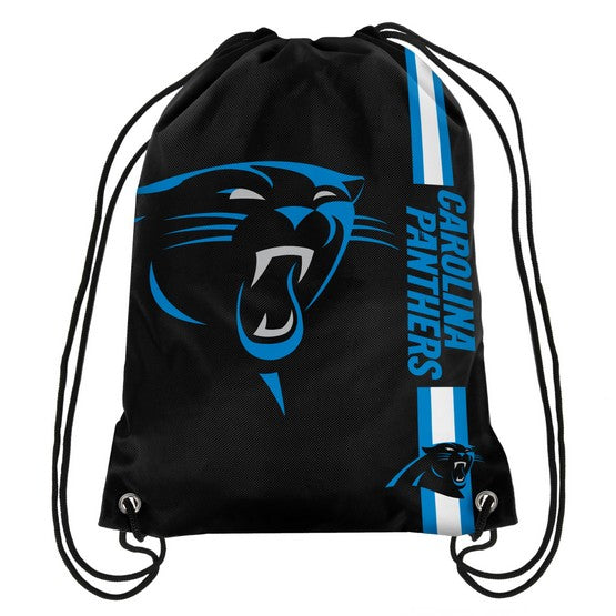 Carolina Panthers Side Stripe Drawstring Backpack