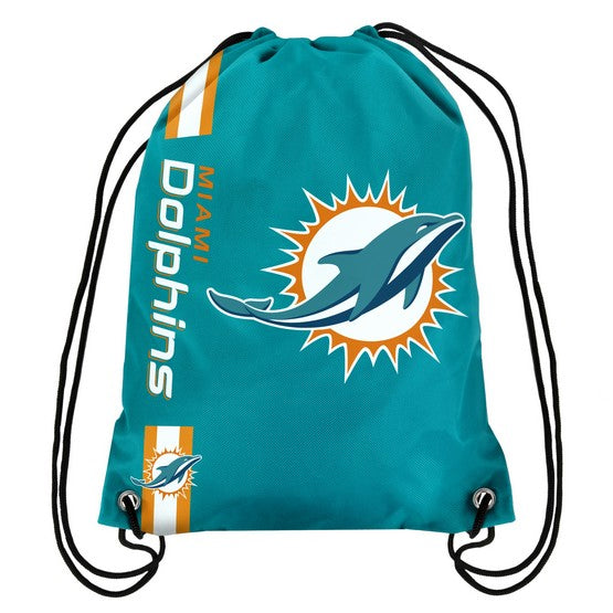Miami Dolphins Side Stripe Drawstring Backpack
