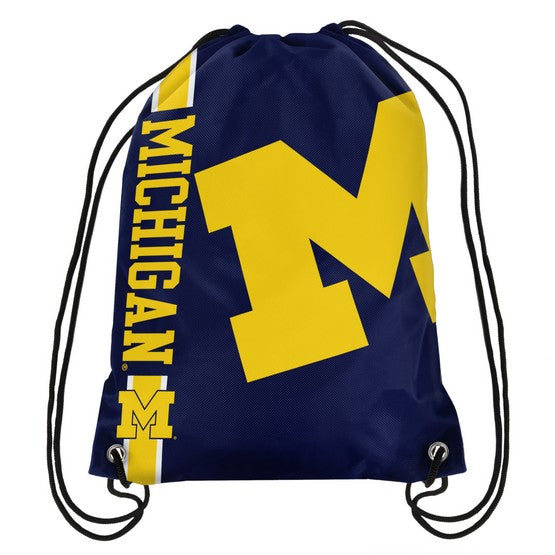 Michigan Wolverines Side Stripe Drawstring Backpack