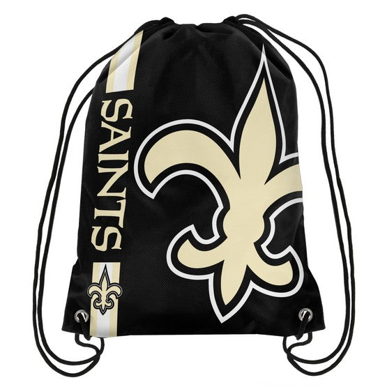New Orleans Saints Side Stripe Drawstring Backpack