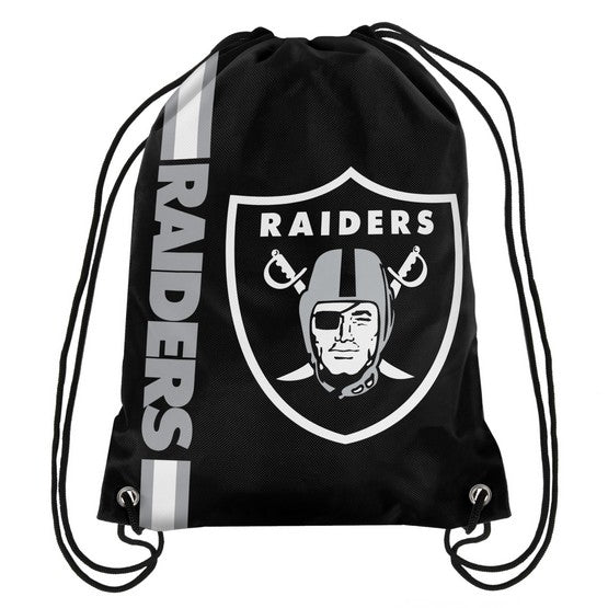 Oakland Raiders Side Stripe Drawstring Backpack