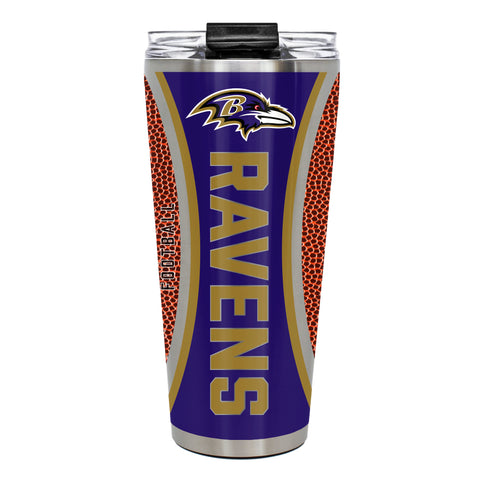 Baltimore Ravens 32oz Big Slim Tumbler - Gameball Design