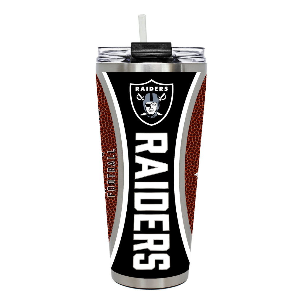 Las Vegas Raiders 32oz Big Slim Tumbler - Gameball Design