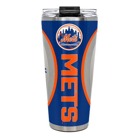 New York Mets 32oz Big Slim Tumbler - Gameball Design