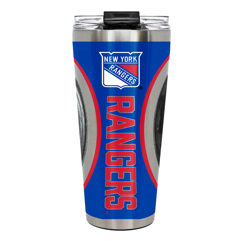 New York Rangers 32oz Big Slim Tumbler - Gameball Design