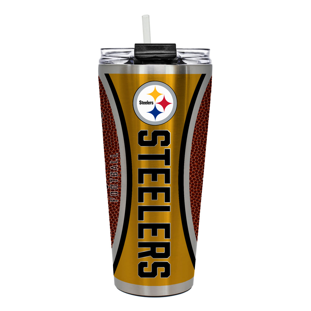 Pittsburgh Steelers 32oz Big Slim Tumbler - Gameball Design